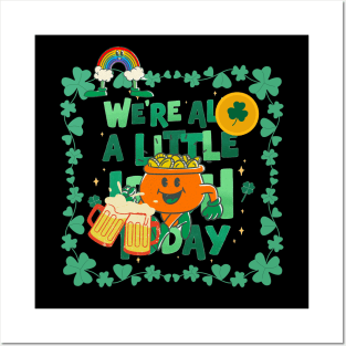 St. Patrick's Day Celebration with money clover and beer Posters and Art